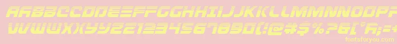 Defconzerohalfital Font – Yellow Fonts on Pink Background