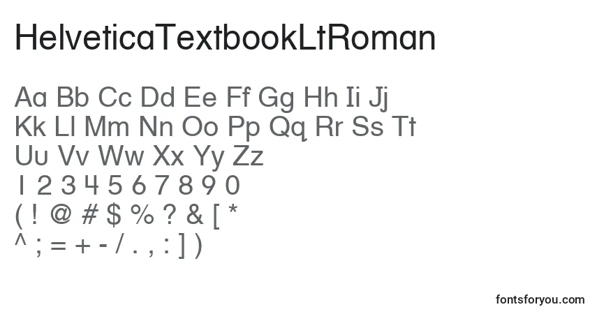 HelveticaTextbookLtRoman Font – alphabet, numbers, special characters