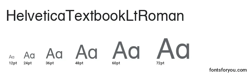 Tamanhos de fonte HelveticaTextbookLtRoman