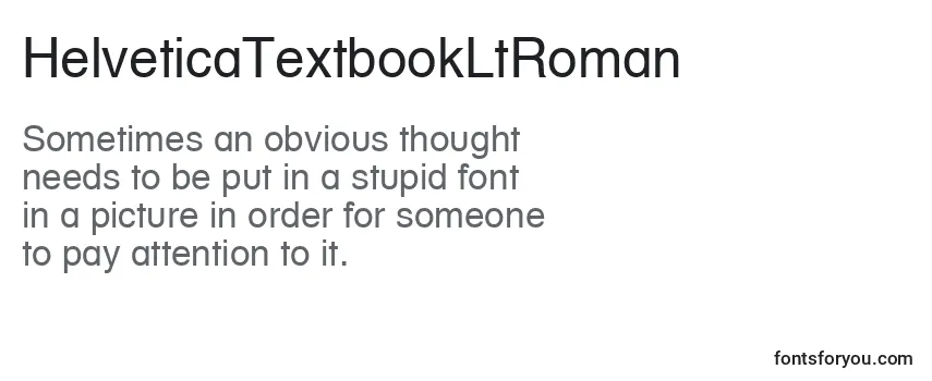 Schriftart HelveticaTextbookLtRoman