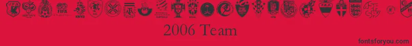 フォント2006Team – 赤い背景に黒い文字