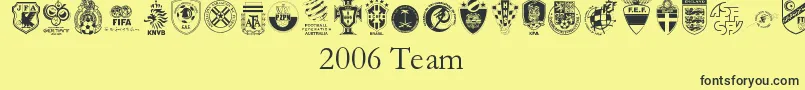 2006Team Font – Black Fonts on Yellow Background