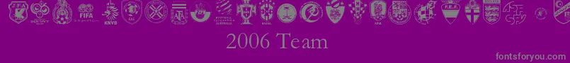 2006Team Font – Gray Fonts on Purple Background