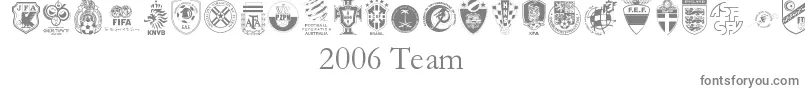 2006Team Font – Gray Fonts on White Background