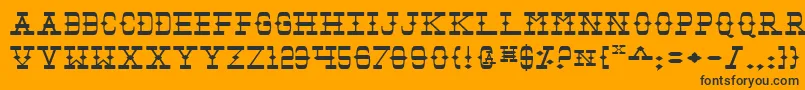 Tombv2e Font – Black Fonts on Orange Background