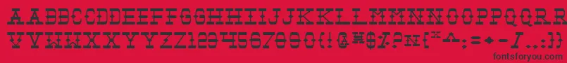 Tombv2e Font – Black Fonts on Red Background