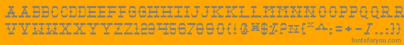 Tombv2e Font – Gray Fonts on Orange Background