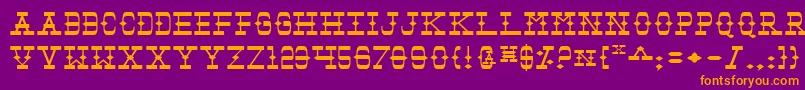 Tombv2e Font – Orange Fonts on Purple Background