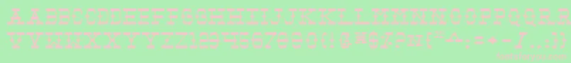 フォントTombv2e – 緑の背景にピンクのフォント