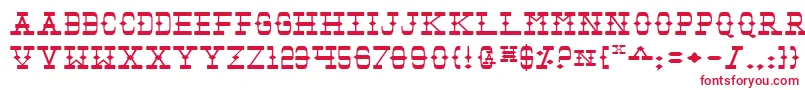フォントTombv2e – 赤い文字