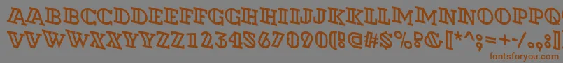 ADexterotlspdn Font – Brown Fonts on Gray Background