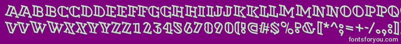 ADexterotlspdn Font – Green Fonts on Purple Background