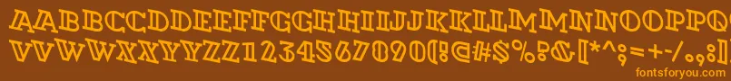 ADexterotlspdn Font – Orange Fonts on Brown Background