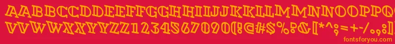 ADexterotlspdn Font – Orange Fonts on Red Background