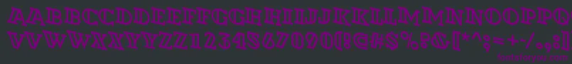 ADexterotlspdn-Schriftart – Violette Schriften auf schwarzem Hintergrund
