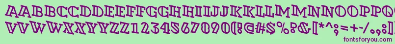 Saiba mais sobre a fonte ADexterotlspdn Fonte ADexterotlspdn – fontes roxas em um fundo verde