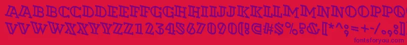 ADexterotlspdn Font – Purple Fonts on Red Background