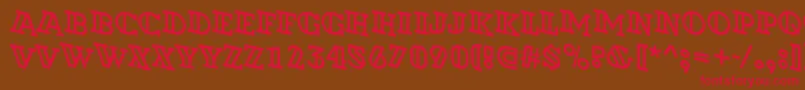 ADexterotlspdn Font – Red Fonts on Brown Background