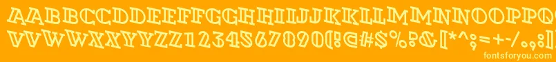 fuente ADexterotlspdn – Fuentes Amarillas Sobre Fondo Naranja