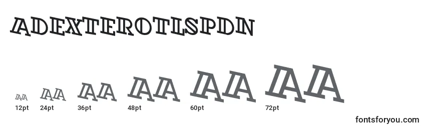 ADexterotlspdn Font Sizes