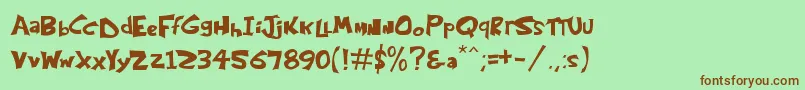 KringleCastle Font – Brown Fonts on Green Background