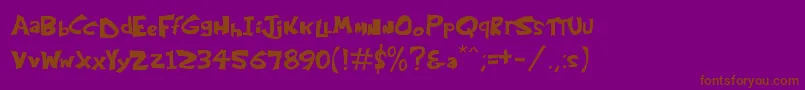 Шрифт KringleCastle – коричневые шрифты на фиолетовом фоне