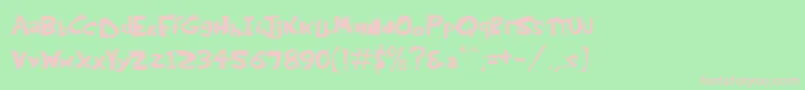 KringleCastle Font – Pink Fonts on Green Background