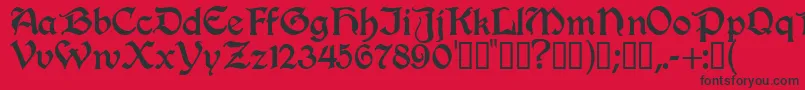 Innkeeper Font – Black Fonts on Red Background