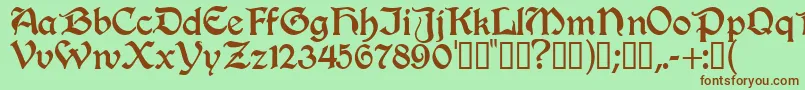 Innkeeper Font – Brown Fonts on Green Background