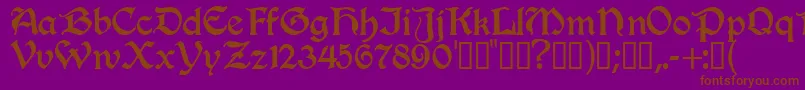 Innkeeper Font – Brown Fonts on Purple Background