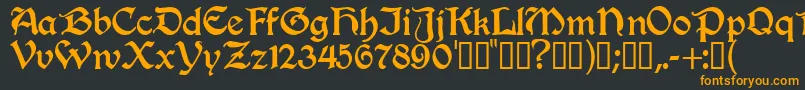 Innkeeper Font – Orange Fonts on Black Background