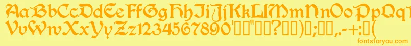 Innkeeper Font – Orange Fonts on Yellow Background