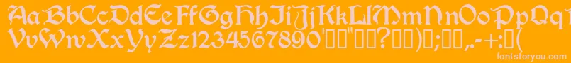 Innkeeper Font – Pink Fonts on Orange Background