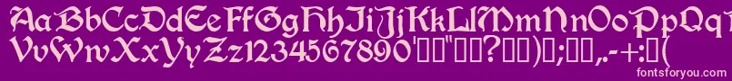 Innkeeper Font – Pink Fonts on Purple Background