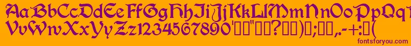 Innkeeper Font – Purple Fonts on Orange Background