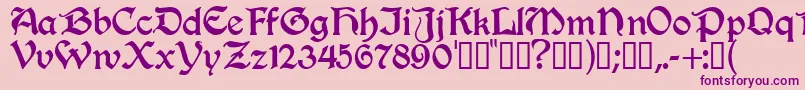 Innkeeper Font – Purple Fonts on Pink Background