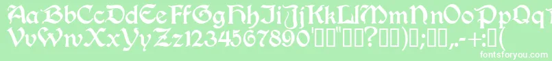 Innkeeper Font – White Fonts on Green Background