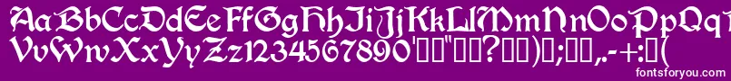 Innkeeper Font – White Fonts on Purple Background