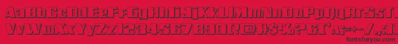 Galacticstorm3D Font – Black Fonts on Red Background