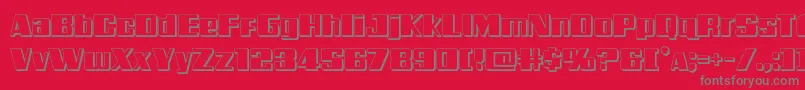 Galacticstorm3D Font – Gray Fonts on Red Background