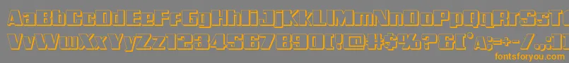 Galacticstorm3D Font – Orange Fonts on Gray Background