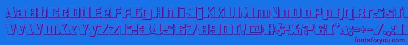 Galacticstorm3D Font – Purple Fonts on Blue Background