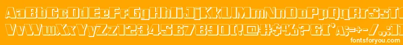 Galacticstorm3D Font – White Fonts on Orange Background