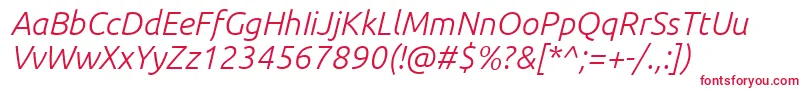 Ubuntu Lightitalic Font – Red Fonts