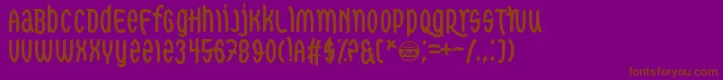 RedDragons Font – Brown Fonts on Purple Background