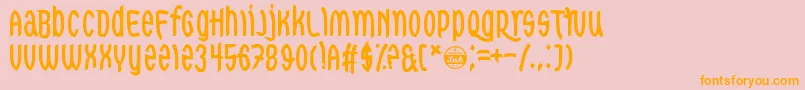 RedDragons Font – Orange Fonts on Pink Background