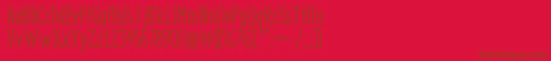 EnyoSlabRegular-Schriftart – Braune Schriften auf rotem Hintergrund