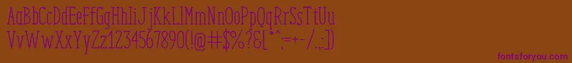 EnyoSlabRegular Font – Purple Fonts on Brown Background
