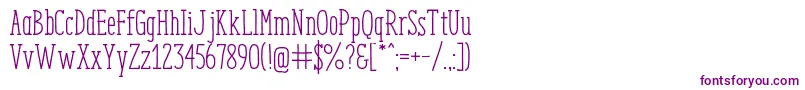 EnyoSlabRegular Font – Purple Fonts on White Background