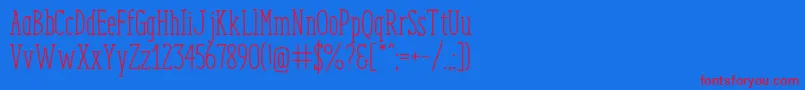 EnyoSlabRegular Font – Red Fonts on Blue Background